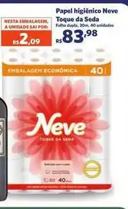 Sam's Club Neve - papel higiénico toque da seda oferta
