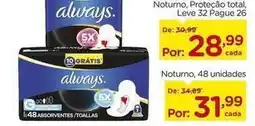 Carrefour Always - noturno, proteção total, leve 32 pague 26 oferta