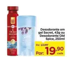 Carrefour Old spice - desodorante em gel secret, ou desodorante oferta