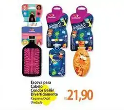 Atacadão Condor - escova para cabelo belle/ divertidamente oferta