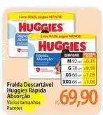 Atacadão Huggies - fralda descartável rapida absorção oferta
