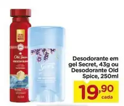 Carrefour Desodorante em gel secret ou desodorante old spice oferta