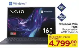 Carrefour Notebook Vaio FE16 oferta