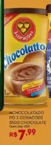 Bistek Supermercados Achocolatado po 3 coracoes chocolate oferta