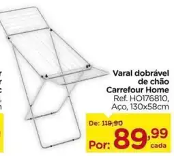 Carrefour Varal dobrável de chão Carrefour Home oferta