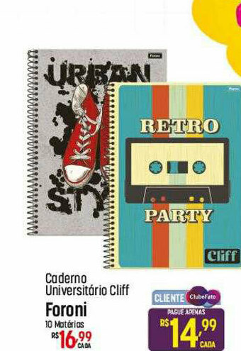 Muffato Caderno Universitãrio Cliff Foroni oferta