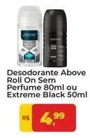 Tonin Superatacado Above - desodorante roll on sem perfume 80ml ou extreme black 50ml oferta