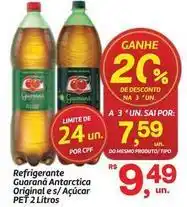 Fort Atacadista Guaraná - refrigerante antarctica original e s/ açúcar oferta