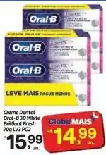 Fort Atacadista Oral-b - creme dental -30 white brilliant fresh oferta