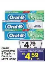 Fort Atacadista Oral-b - creme dental oral b 70g extra fresh ou extra white oferta