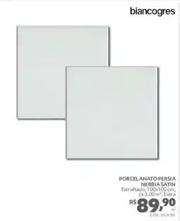 Telhanorte Porcelanato persia nebbia satin oferta