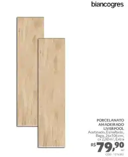 Telhanorte Porcelanato amadeirado liverpool oferta