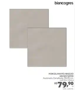 Telhanorte Porcelanato arezzo grigio satin oferta
