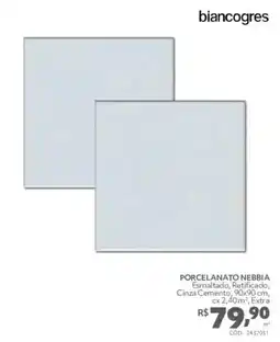 Telhanorte porcelanato nebbia oferta