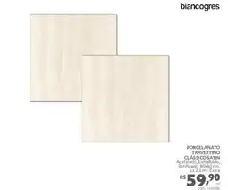 Telhanorte Porcelanato travertino clássico satin oferta