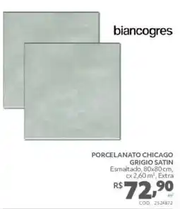 Telhanorte Porcelanato chicago grigio satin oferta