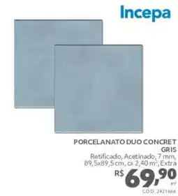 Telhanorte Porcelanato duo concret gris oferta
