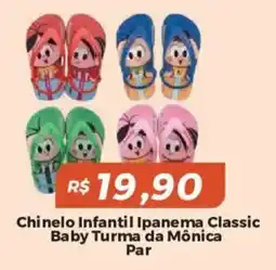 Mart Minas Chinelo infantil ipanema classic baby turma da mônica oferta