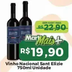 Mart Minas Vinho Nacional Sant Elizie oferta