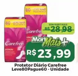 Mart Minas Protetor Diário Carefree oferta