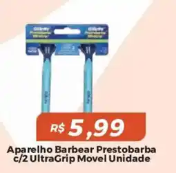 Mart Minas Aparelho Barbear Prestobarba c/2 UltraGrip Movel Unidade oferta