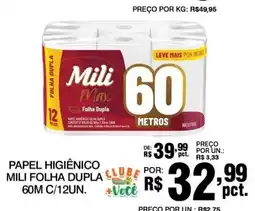 Alvorada Supermercados Papel higiênico mili folha dupla oferta