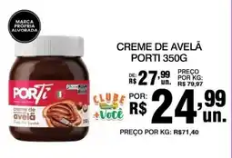 Alvorada Supermercados Creme de avelã porti oferta