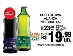 Alvorada Supermercados suco de uva aliança integral oferta