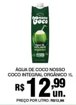 Alvorada Supermercados Água de coco nosso coco integral orgânico oferta