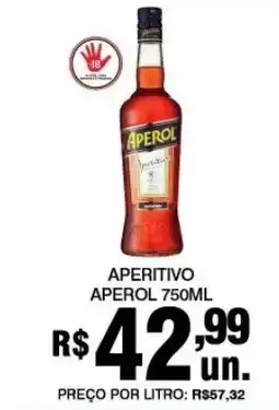 Alvorada Supermercados Aperitivo aperol 750ml oferta