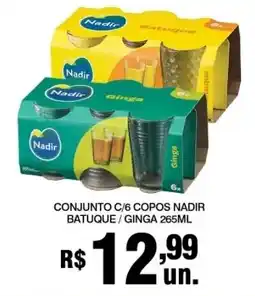 Alvorada Supermercados Conjunto c/6 copos nadir oferta