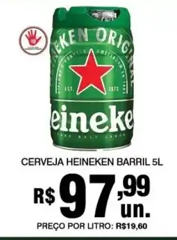 Alvorada Supermercados Cerveja heineken barril 5l oferta