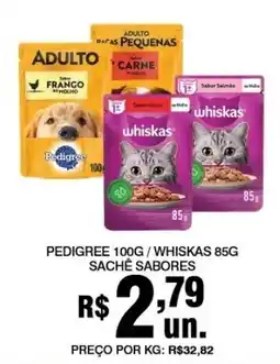 Alvorada Supermercados pedigree adulto sachê frango my house / whiskas sachê sabor salmão oferta