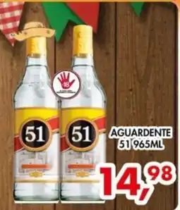 Barbosão Extra Supermercados Aguardente 51 oferta