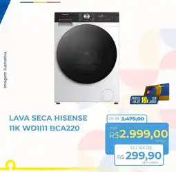 Hiper Moreira Lava seca hisense 11k wd1111 bca220 oferta