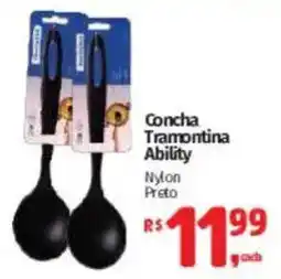 Supermercados Mateus Concha Tramontina Ability Nylon Preto oferta
