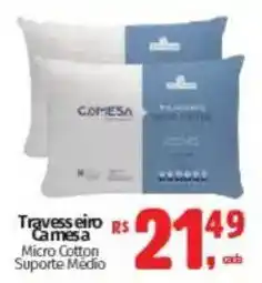 Supermercados Mateus Travesseiro Camesa Micro Cotton Suporte Medio oferta