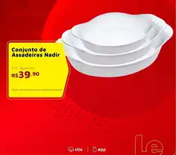 Le Biscuit Conjunto de Assadeiras Nadir oferta