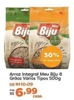 Mercadinhos São Luiz Arroz integral meu biju 8 grãos vários tipos oferta