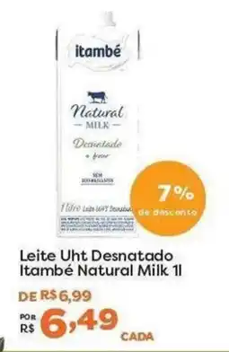 Mercadinhos São Luiz Leite Uht Desnatado Itambé Natural Milk oferta