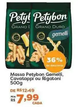 Mercadinhos São Luiz Massa petybon gemelli, cavatappi ou rigatoni oferta