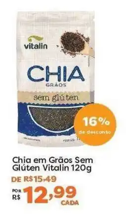 Mercadinhos São Luiz Chia em Grãos Sem Glúten Vitalin oferta