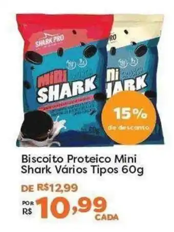 Mercadinhos São Luiz Biscoito Proteico Mini Shark Vários Tipos oferta