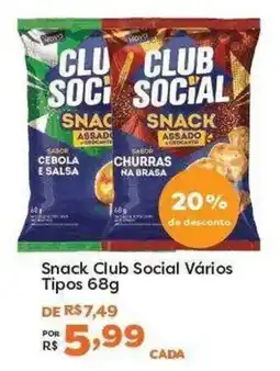 Mercadinhos São Luiz Snack club social vários tipos oferta