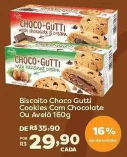 Mercadinhos São Luiz Biscoito Choco Gutti Cookies Com Chocolate Ou Avelã oferta