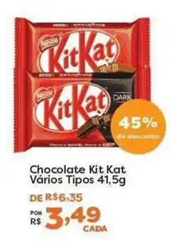 Mercadinhos São Luiz Chocolate kit kat vários tipos oferta