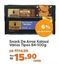 Mercadinhos São Luiz Snack de arroz kalassi vários tipos oferta