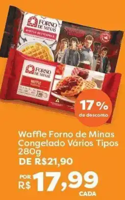 Mercadinhos São Luiz Waffle forno de minas congelado vários tipos oferta