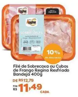 Mercadinhos São Luiz Filé de Sobrecoxa ou Cubos de Frango Regina oferta