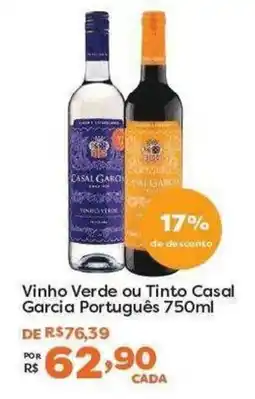 Mercadinhos São Luiz vinho verde ou tinto casal garcia português oferta